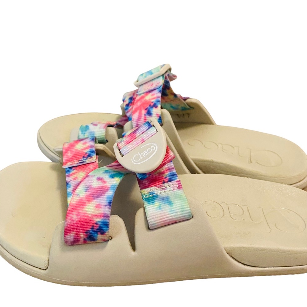 Chaco Chillos Tie Dye Strap Sandals Slides - Picture 3 of 8